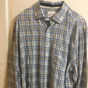 Tommy Bahama Denim Plaid Button Down Shirt New Tag